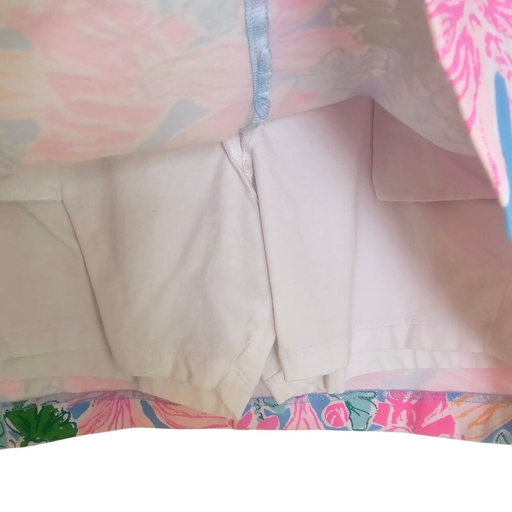 Lilly Pulitzer Tigers Lair Floral Print Pink Colette Preppy Resort Knit Skort - Picture 7 of 10